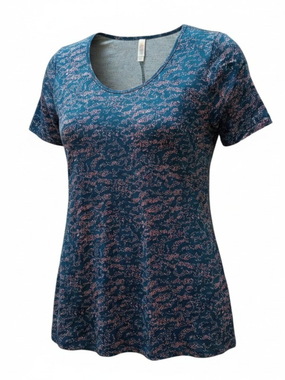 LuLaRoe Perfet T T-shirt Blue & pink Dots Size 2XL